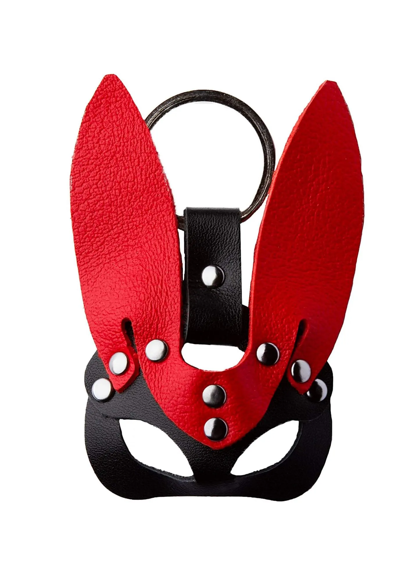 Брелок "Кролик", черно-красный