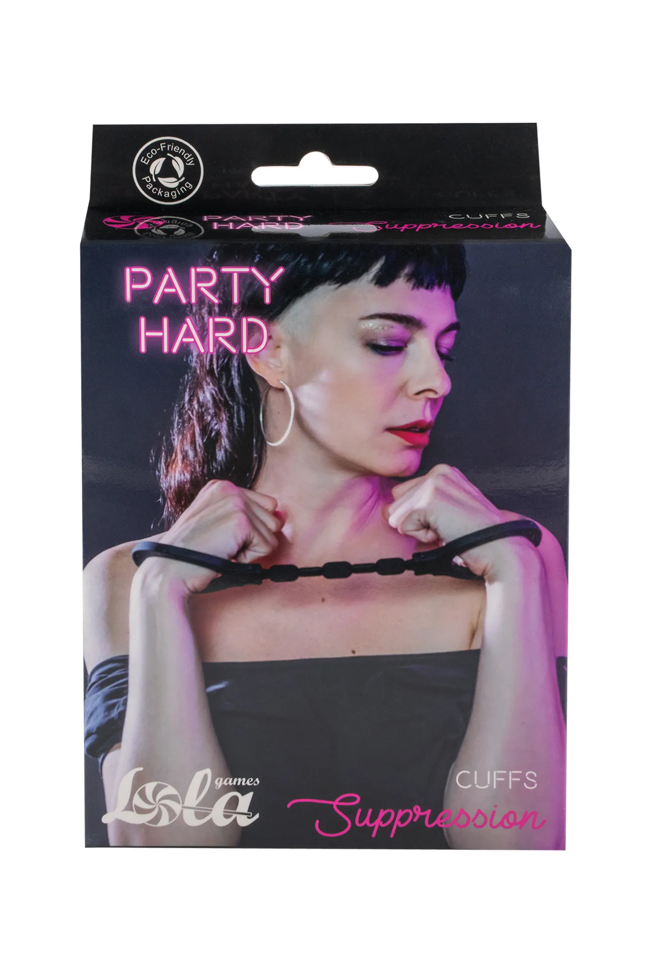 силиконовые наручники party hard suppression balck 1167-01lola в России