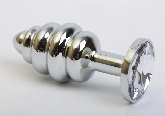 Пробка металл 8х3,5см фигурная прозрачный страз 47144-4MM