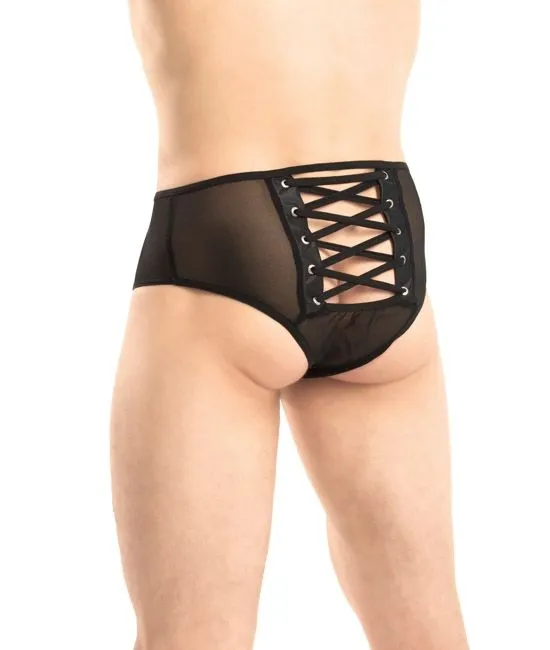 Эротическое трусы мужские со шнуровкой flirton 2921 черные в России