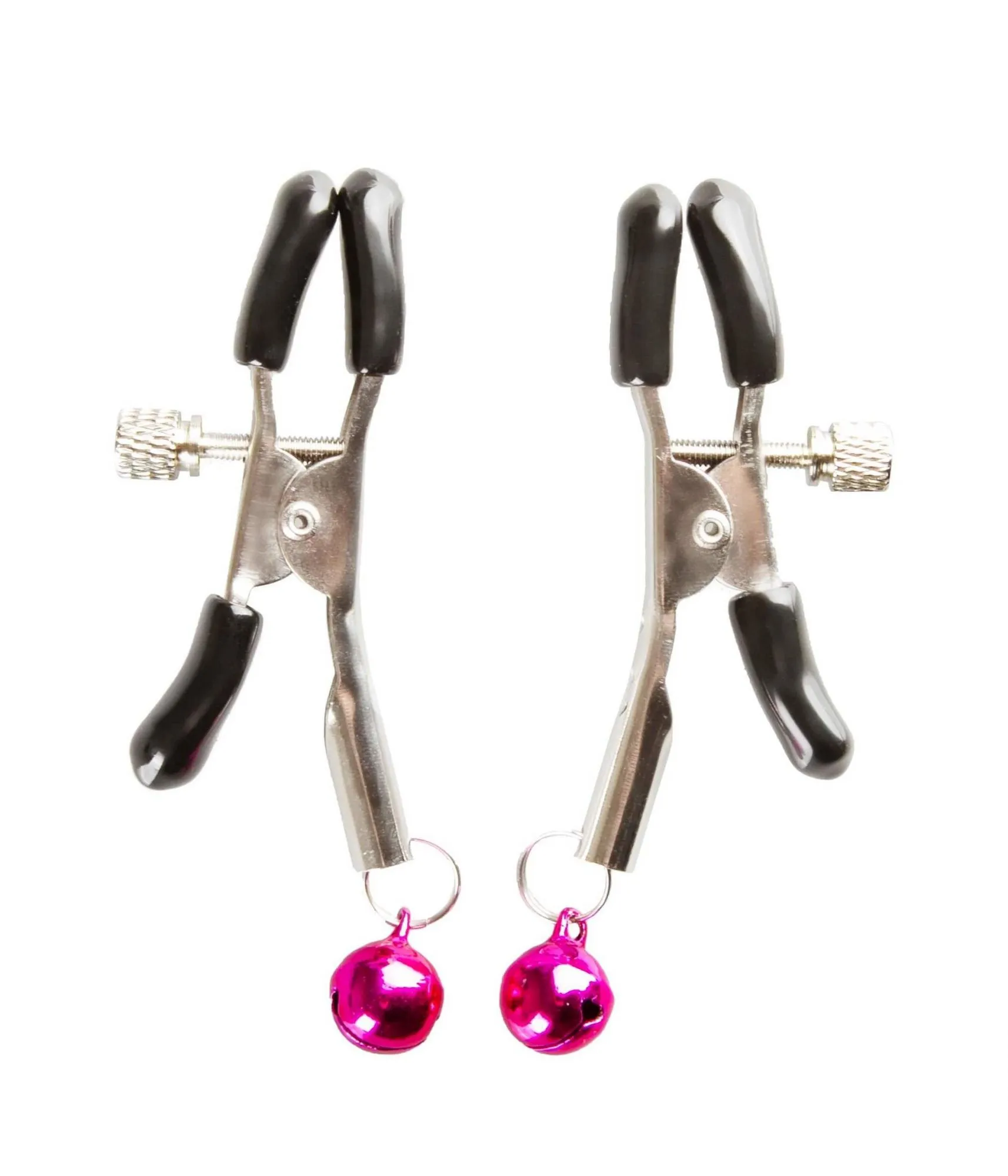 Зажимы на соски с розовыми шариками (регулируемые)