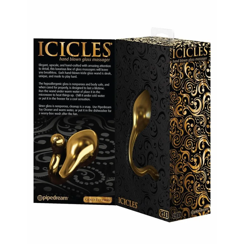 анальная пробка pipedream icicles gold edition g11, стеклянная в России