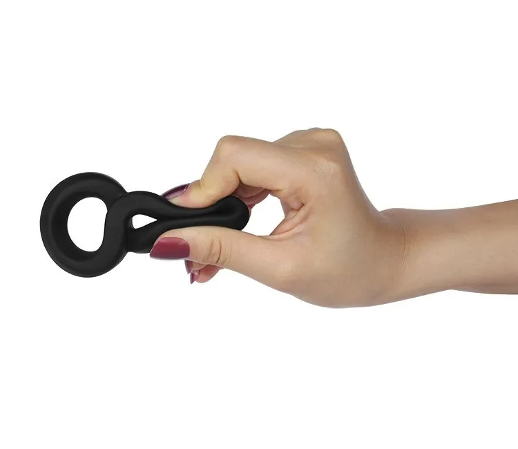 кольцо эрекционное двойное lovetoy x-basic, черное в России