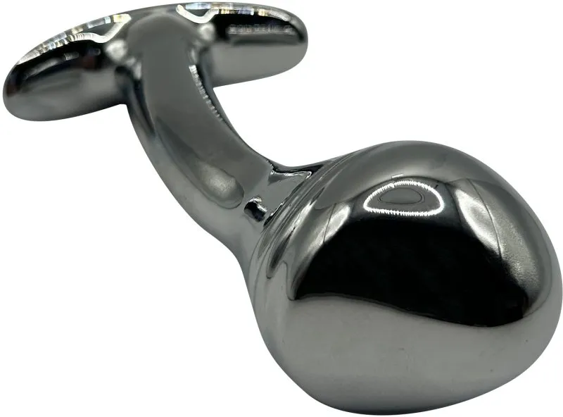 Изогнутая алюминивая анальная пробка для ношения Medium 