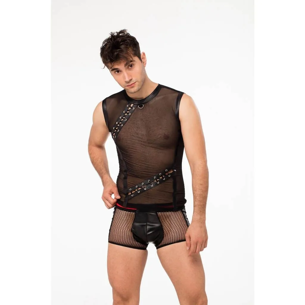 Эротическое футболка lapin rose с элементом шнуровки, размер s в России