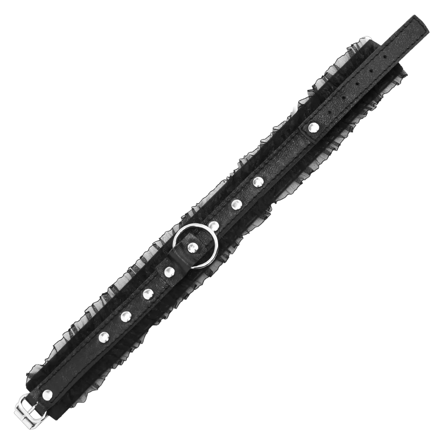 ошейник pinkrabbit "шик" с поводком-цепью, чёрный в России