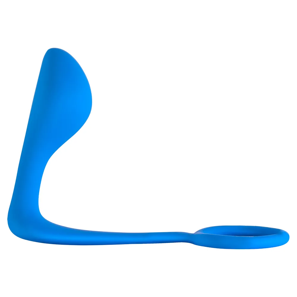 мужской анальный стимулятор с кольцом на пенис button anal plug blue 4216-03lola в России