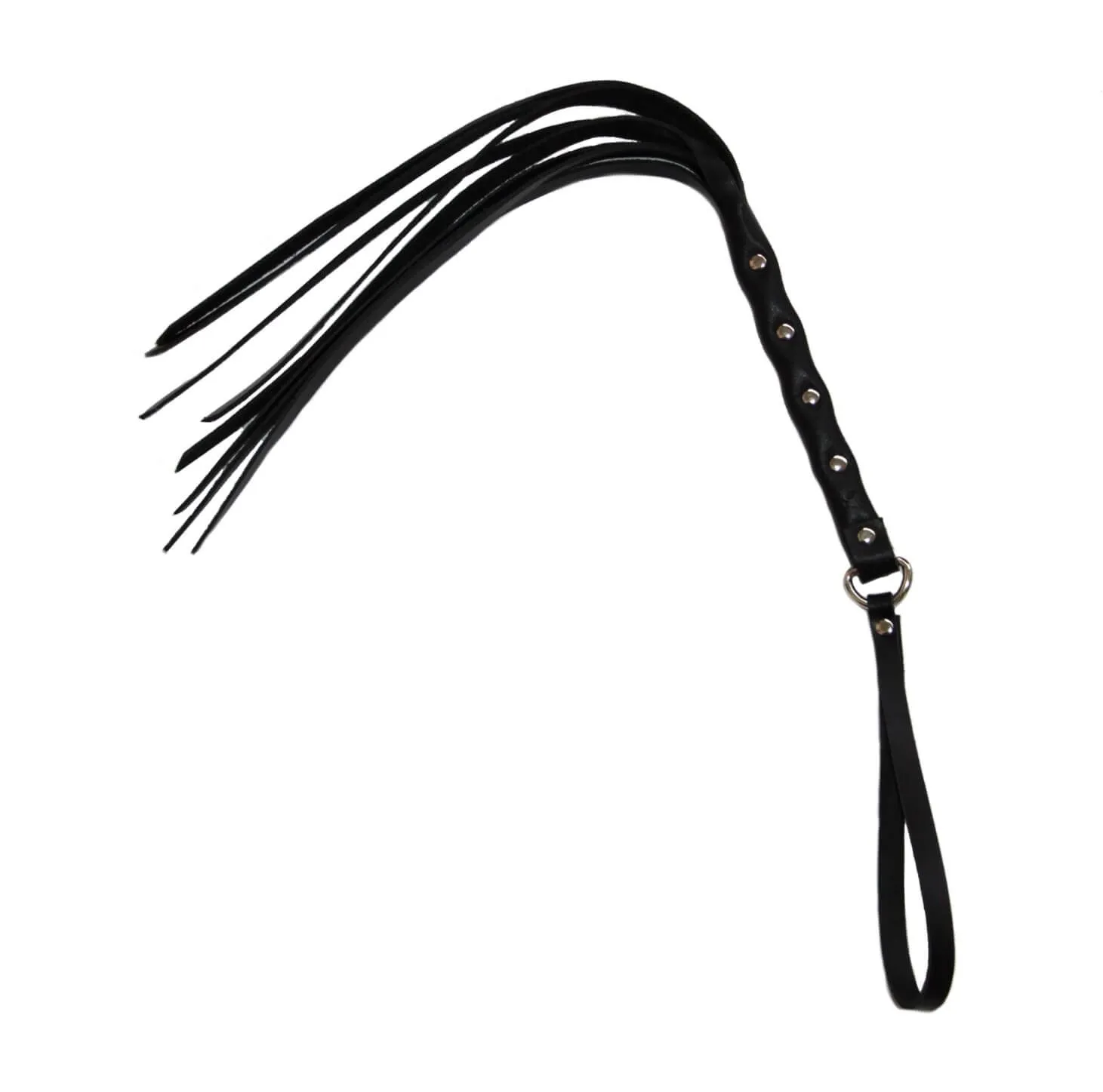 Плеть маленькая PinkRabbit с заклепками, чёрная