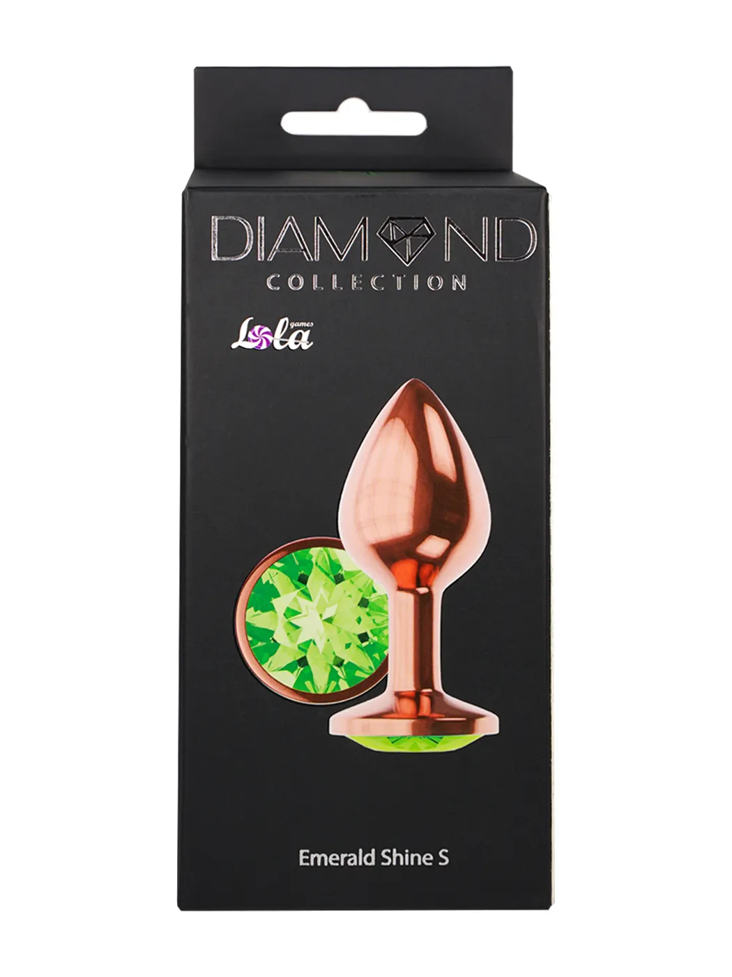 анальная пробка diamond emerald shine s розовое золото 4027-01lola в России