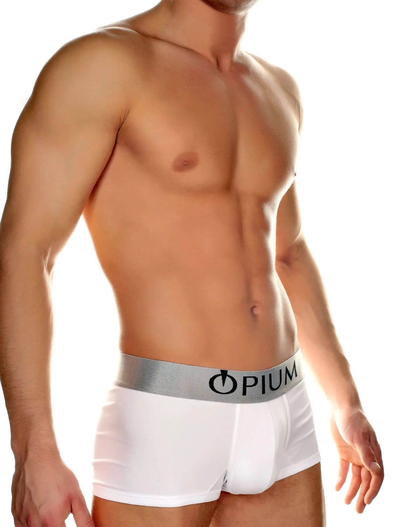 Эротическое трусы мини боксеры мужские opium r06, белые в России