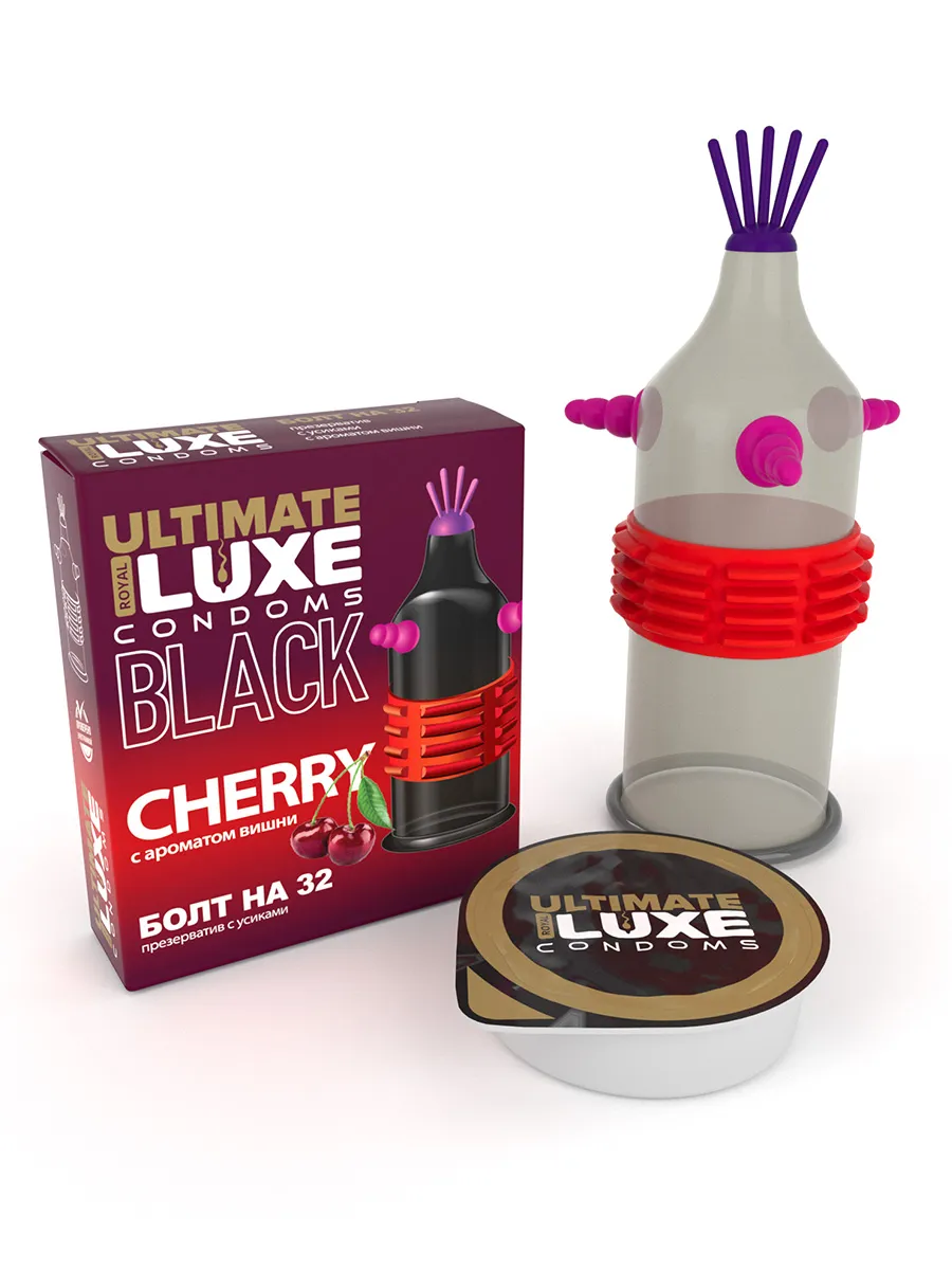 Презервативы презерватив luxe black ultimate болт на 32, вишня в России