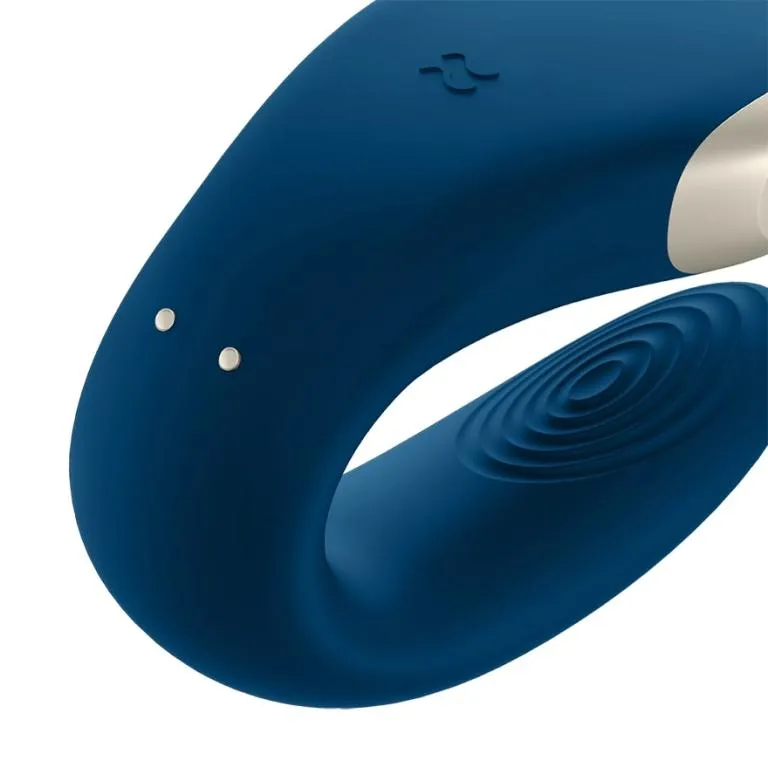 парный вибратор satisfyer double love с возможностью управления через пульт и приложение (голубой) в России