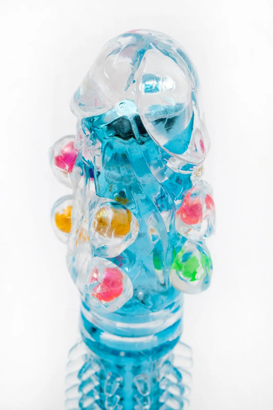 вибратор 16,5х 3,5 см с дополнительными пупырышками, голубой 47546-mm в России