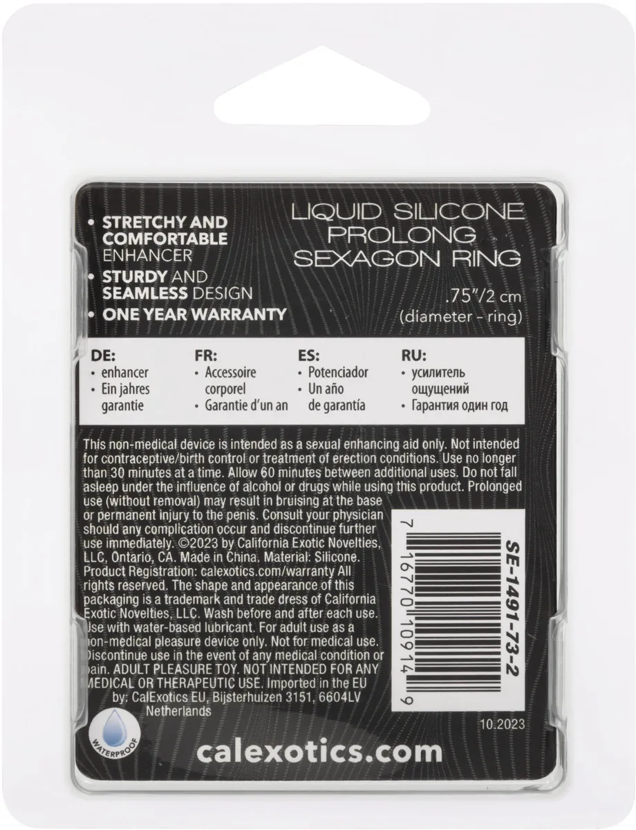 эрекционное кольцо из жидкого силикона alpha sexagon liquid silicone glow-in-the-dark в России