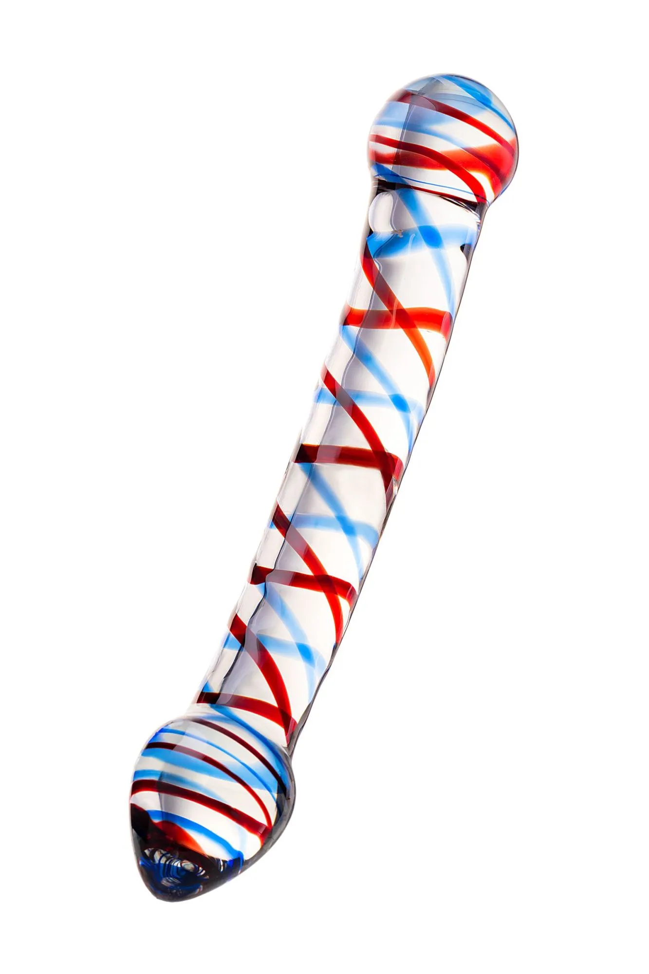 двусторонний фаллоимитатор sexus glass, стекло, прозрачный, 21 см в России