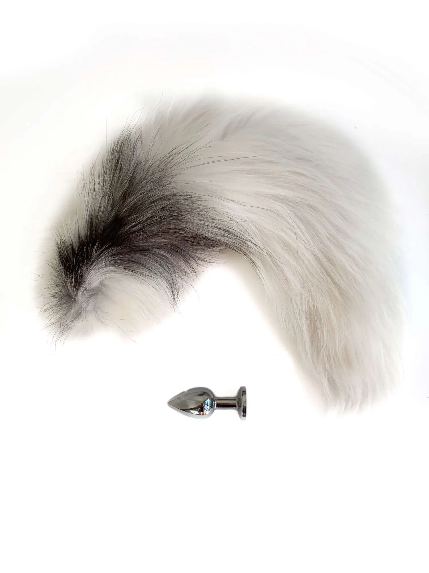 пробка анальная со съемным белым хвостом в России