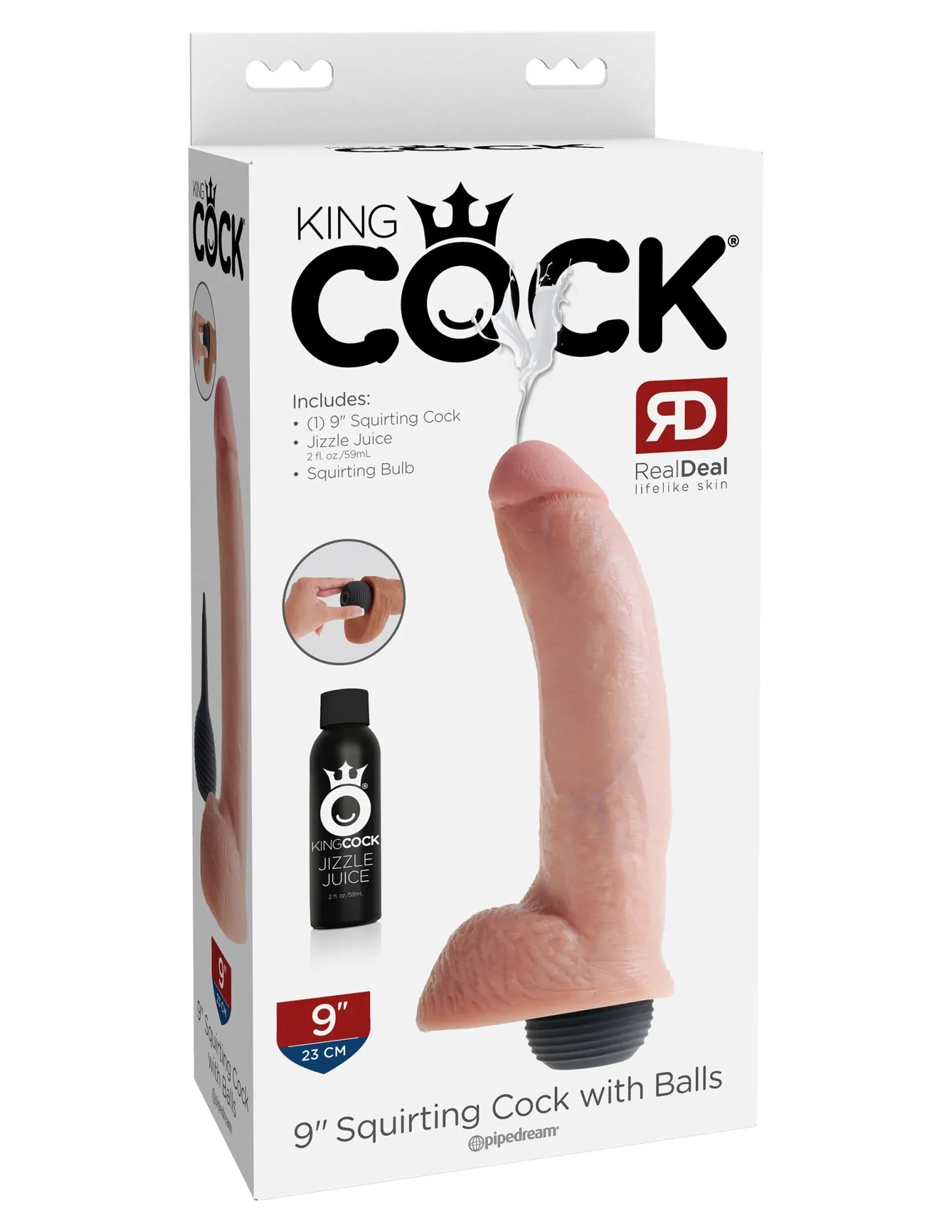 фаллоимитатор с имитацией семяизвержения  king cock 9" squirting pipedream 560321pd в России