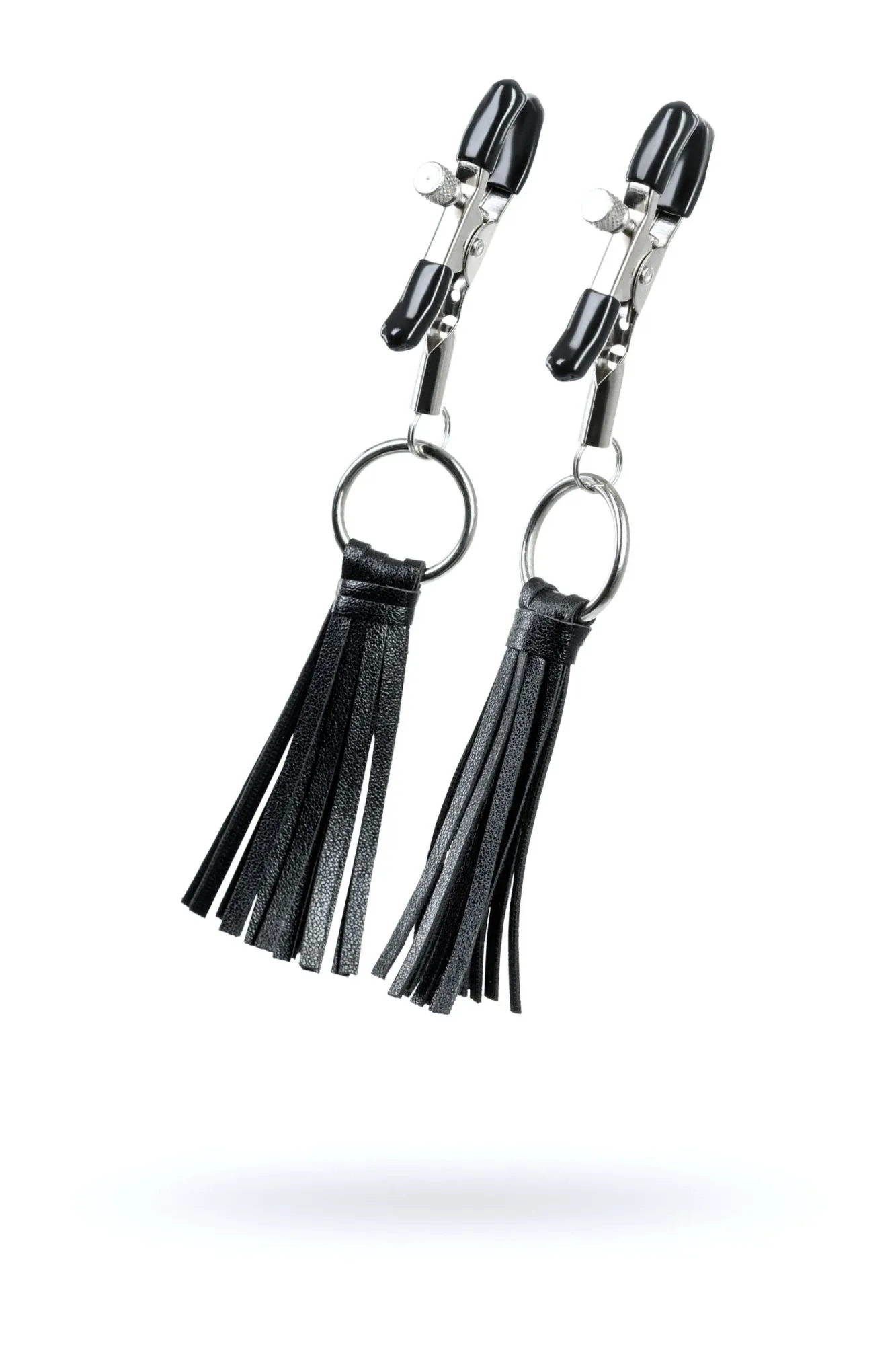 зажимы для сосков toyfa theatre с кисточками, черные в России