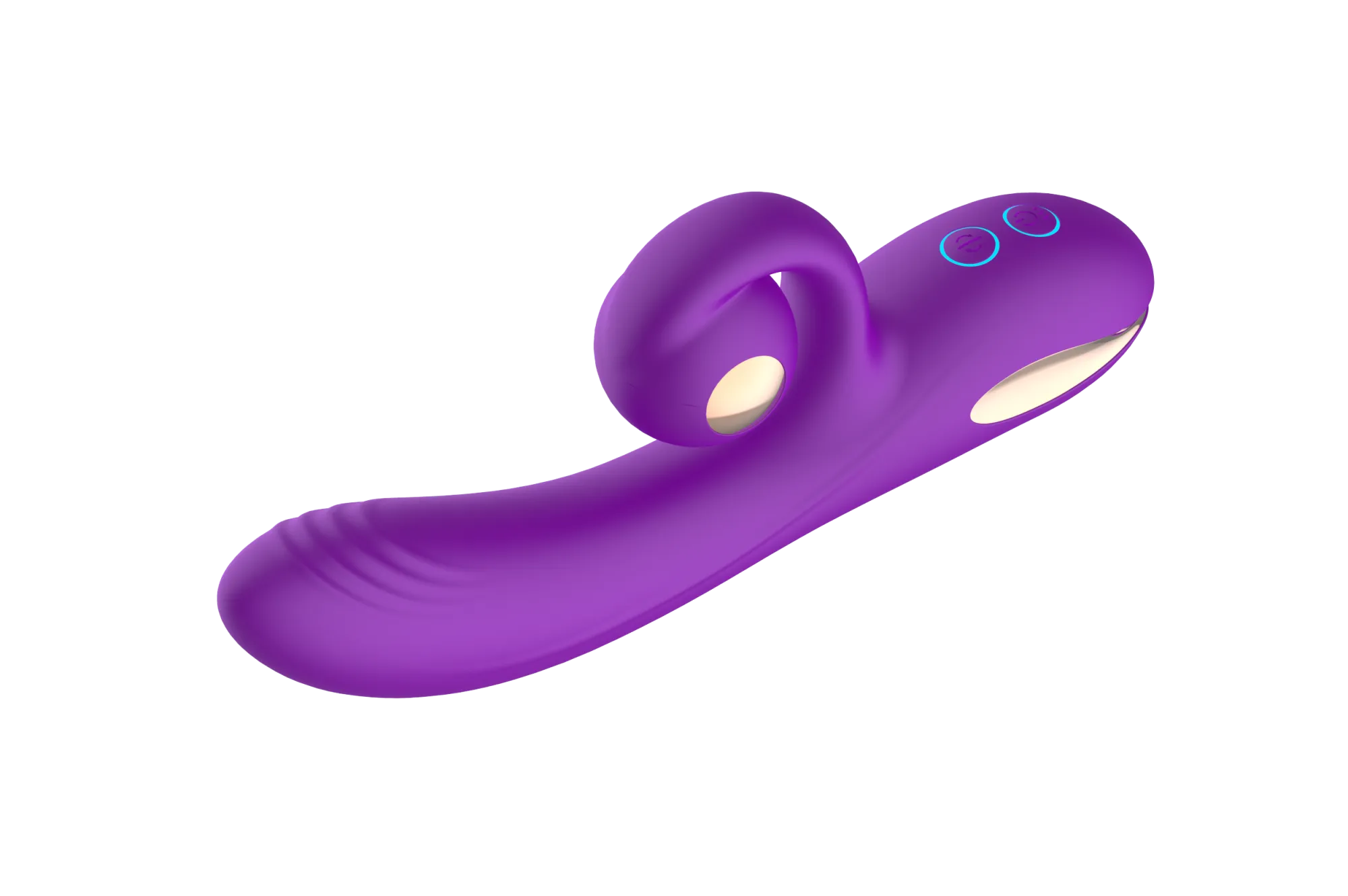 силиконовый вибратор-кролик с функцией вращения sw3052-purple в России