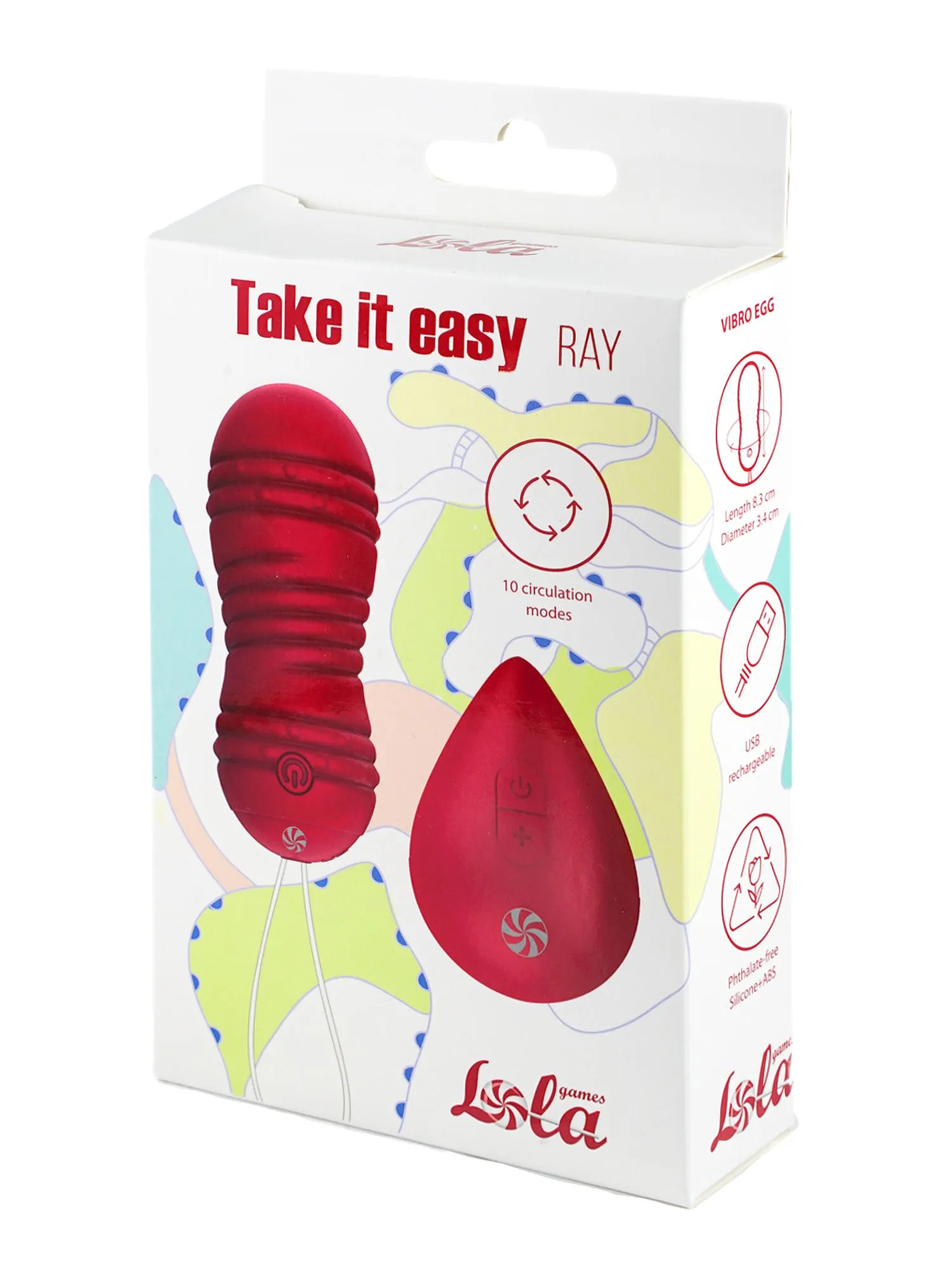 виброшарики с циркуляцией на пульте управления take it easy ray wine red 9021-12lola в России