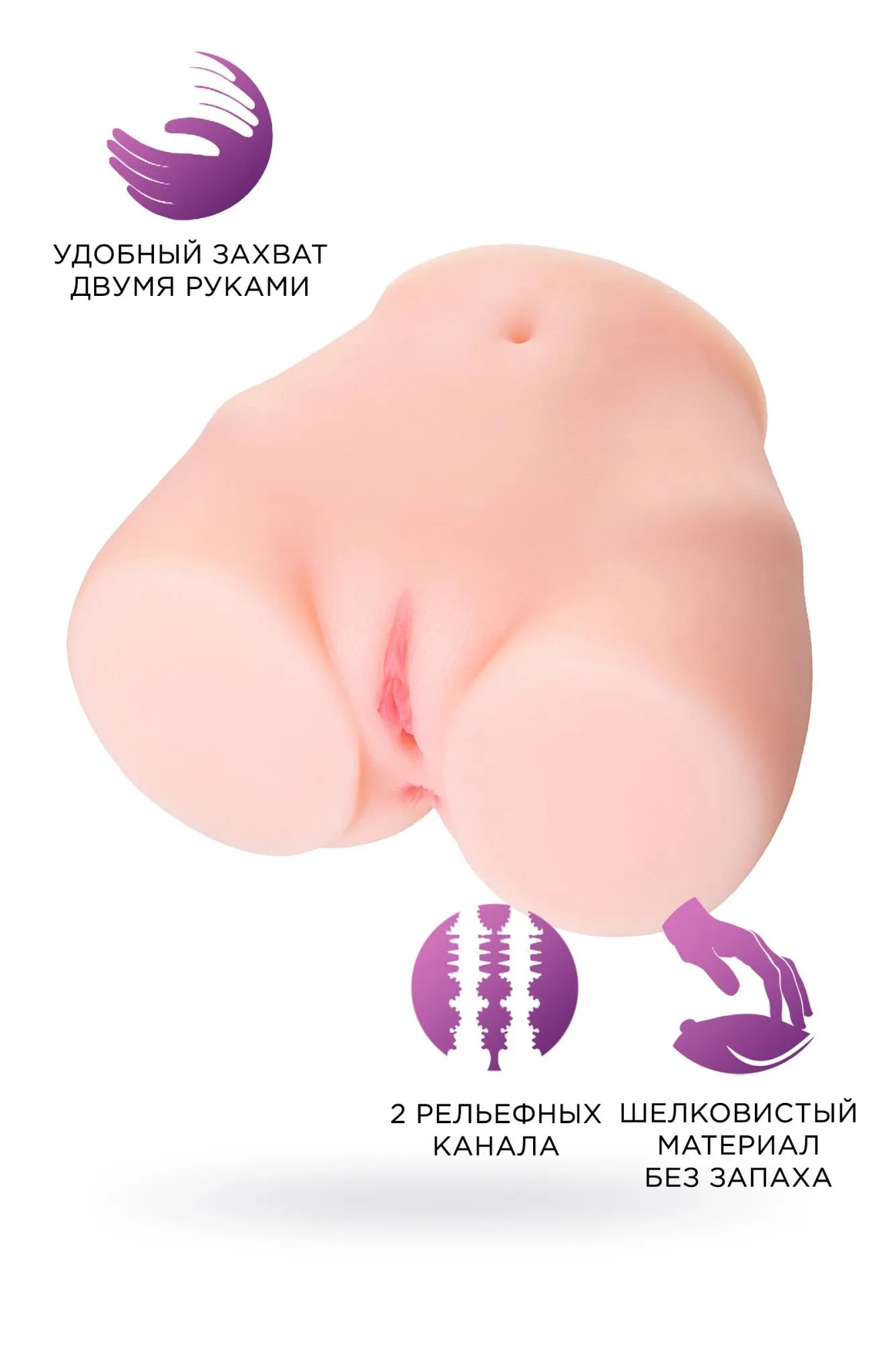 мастурбатор реалистичный toyfa juicy pussy brigitte, tpe, телесный в России