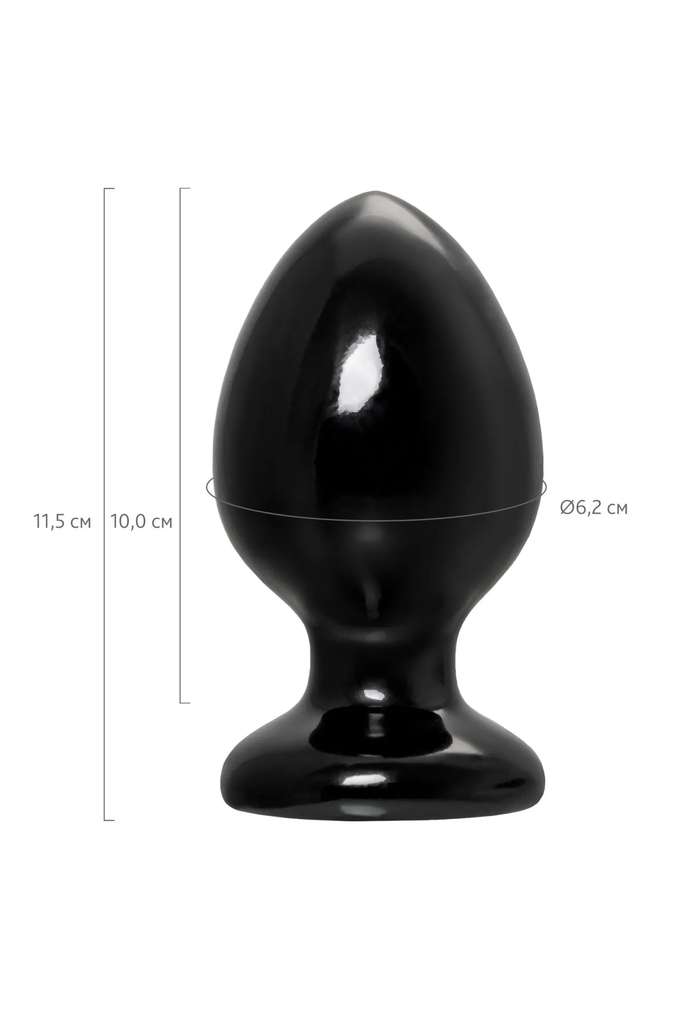 анальная втулка toyfa popo pleasure cetus α, pvc, черная, 11,5 см, ø 6,2 см в России