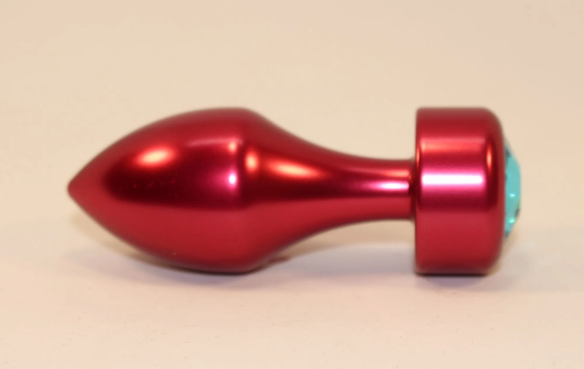 анальная пробка металл красная с голубым стразом 7,8х2,9см 47441-1mm в России