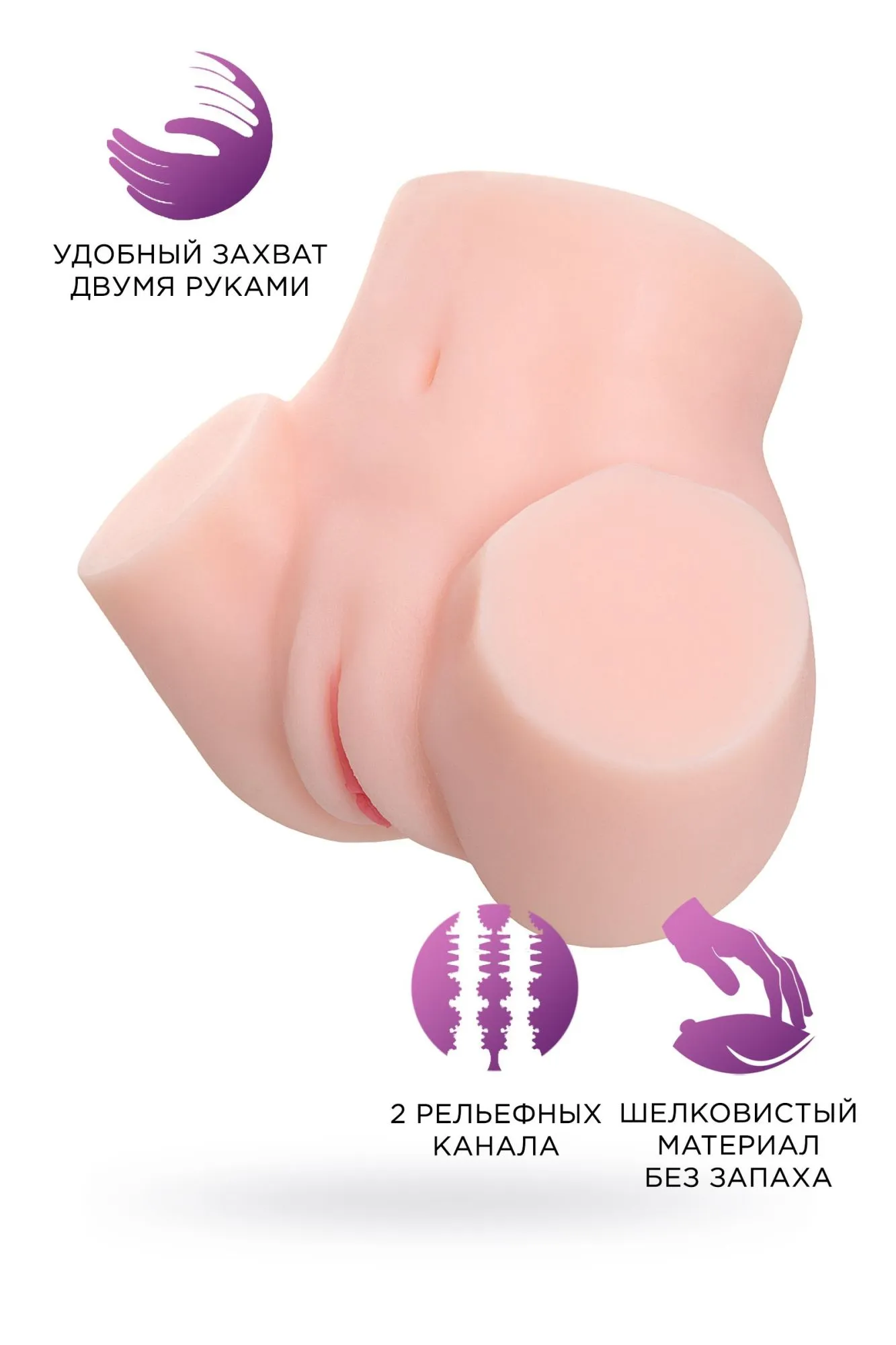 мастурбатор реалистичный toyfa juicy pussy adele, tpe, телесный в России