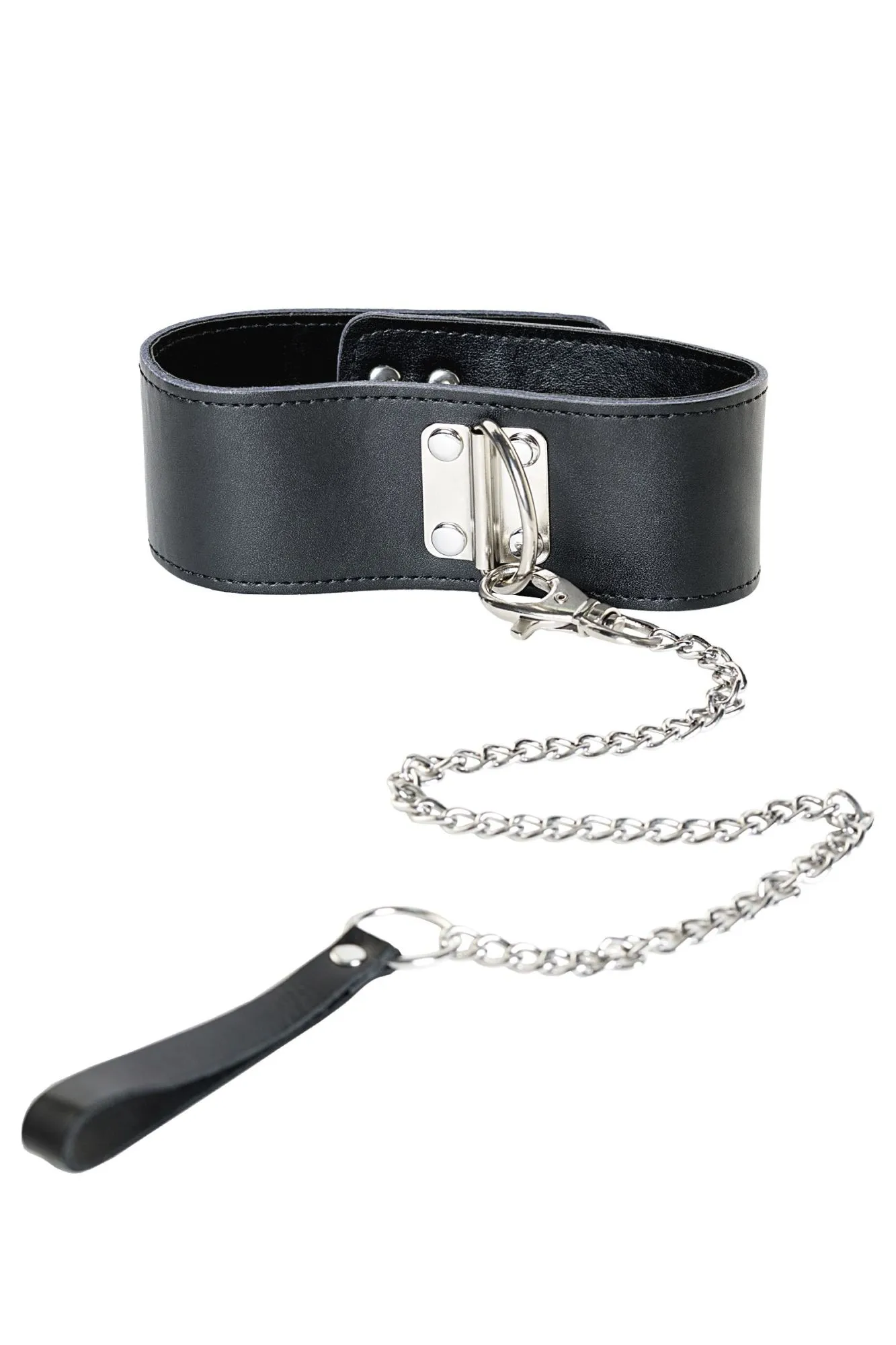 ошейник toyfa theatre кожаный с поводком черный в России