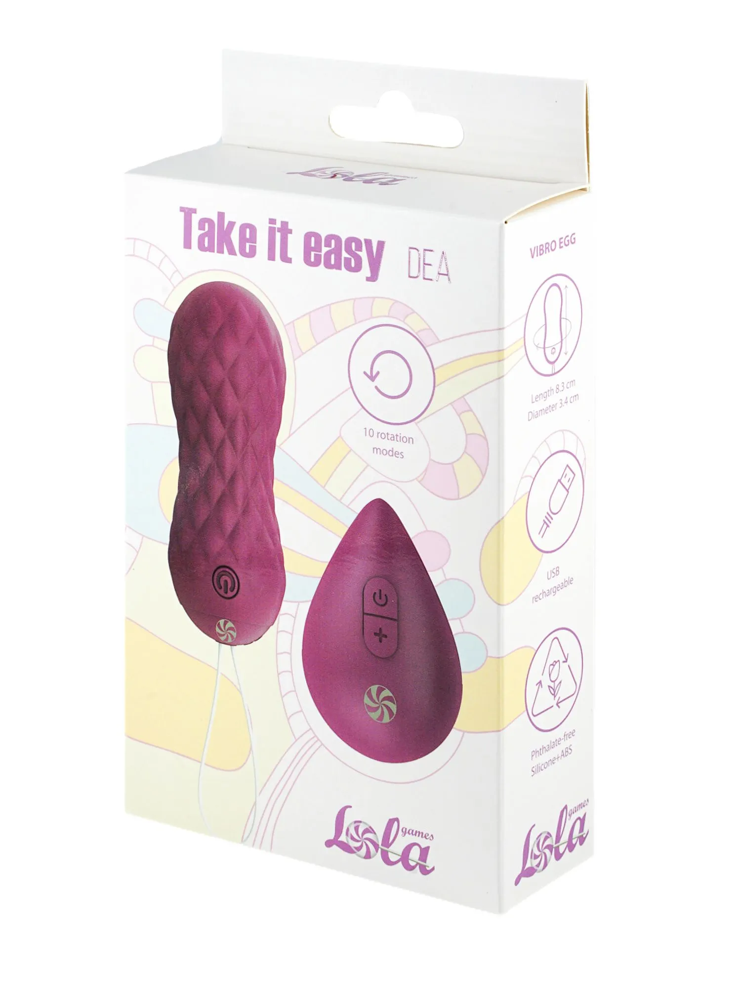 вращающиеся виброшарики на пульте take it easy dea purple 9021-06lola в России