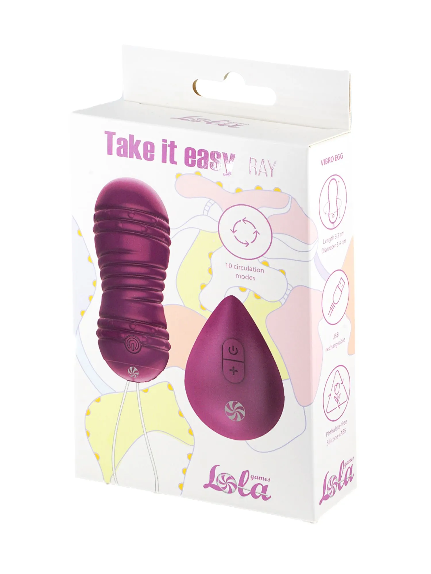 виброшарики с циркуляцией на пульте управления take it easy ray purple 9021-11lola в России