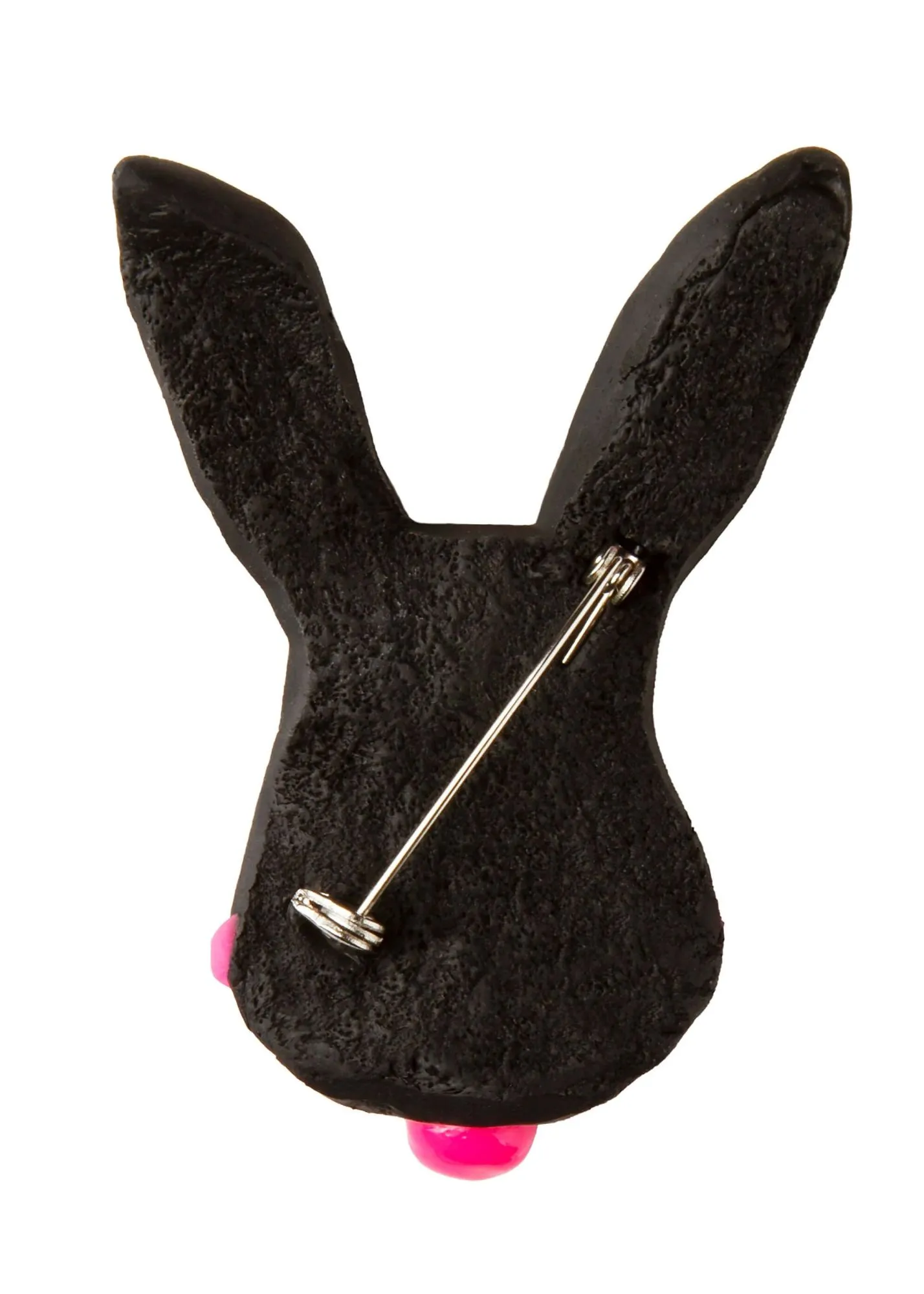 брошь черный кролик с розовым кляпом на булавке в России