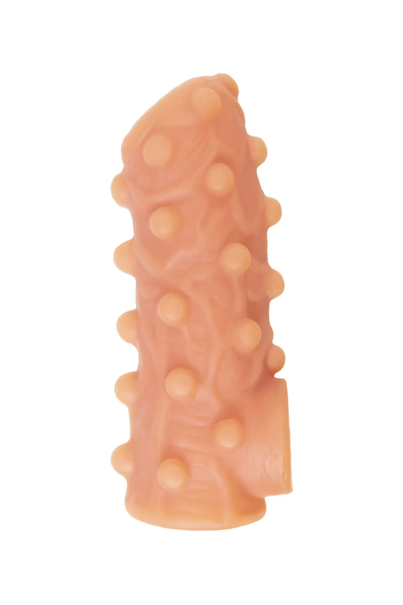 насадка kokos реалистичная с дополнительной стимуляцией, tpe, телесная, 10 см в России