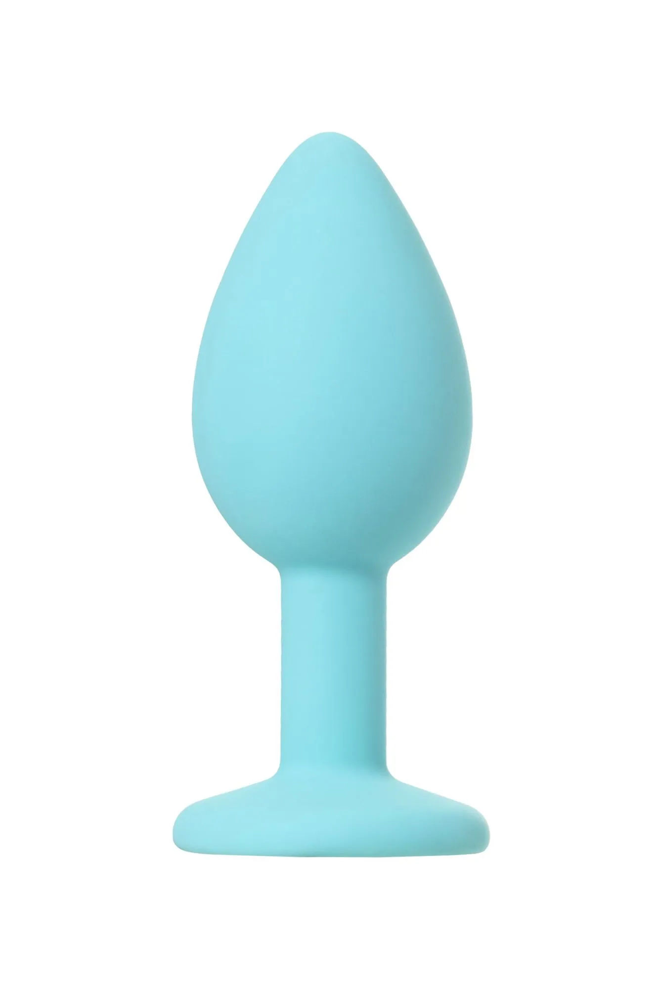 анальная втулка todo by toyfa brilliant, силикон, голубой, с белым кристаллом, 7 см, ø 2,8 см, 26 г в России