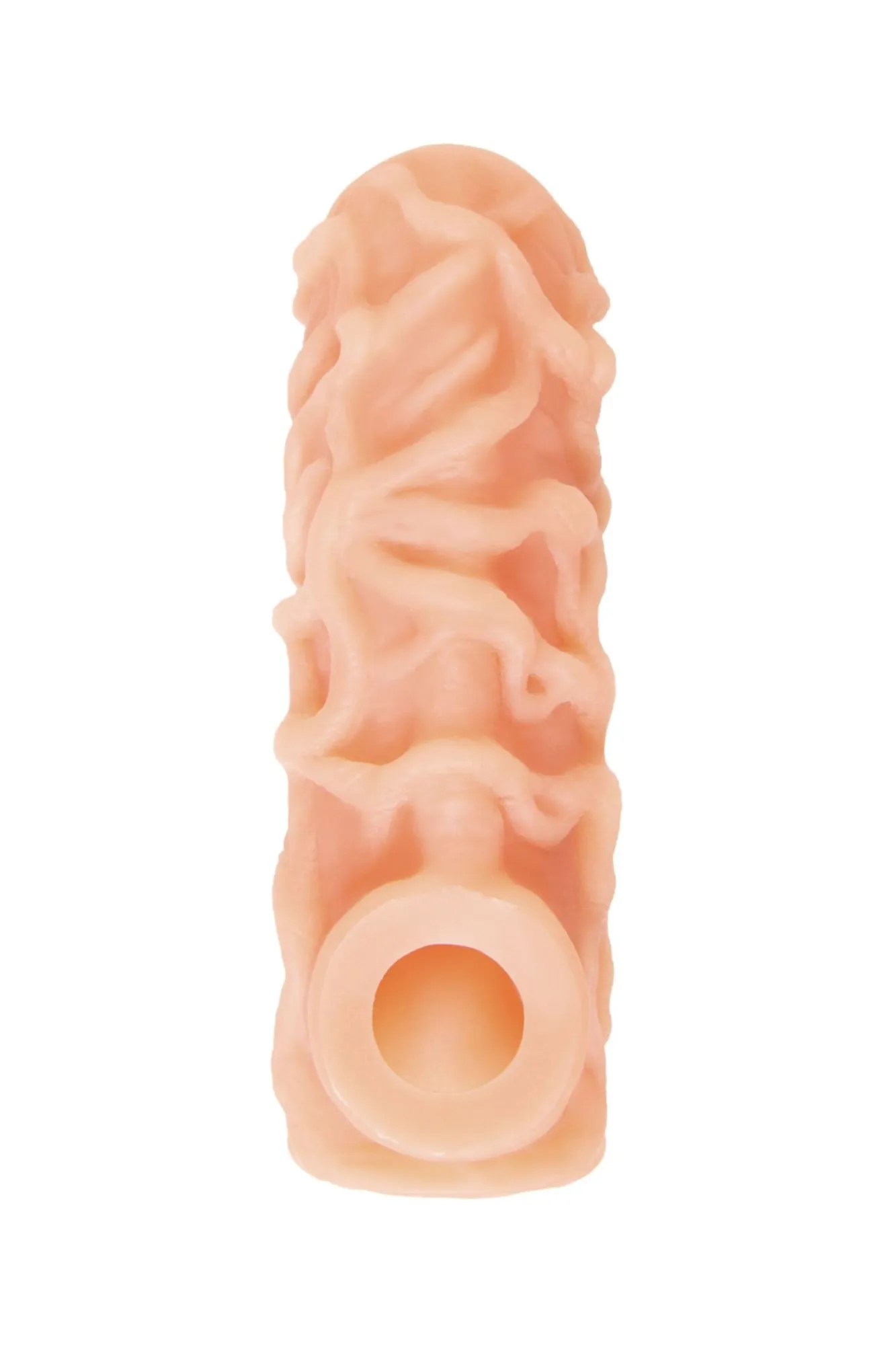 насадка kokos реалистичная с дополнительной стимуляцией, tpe, телесная, 12 см в России