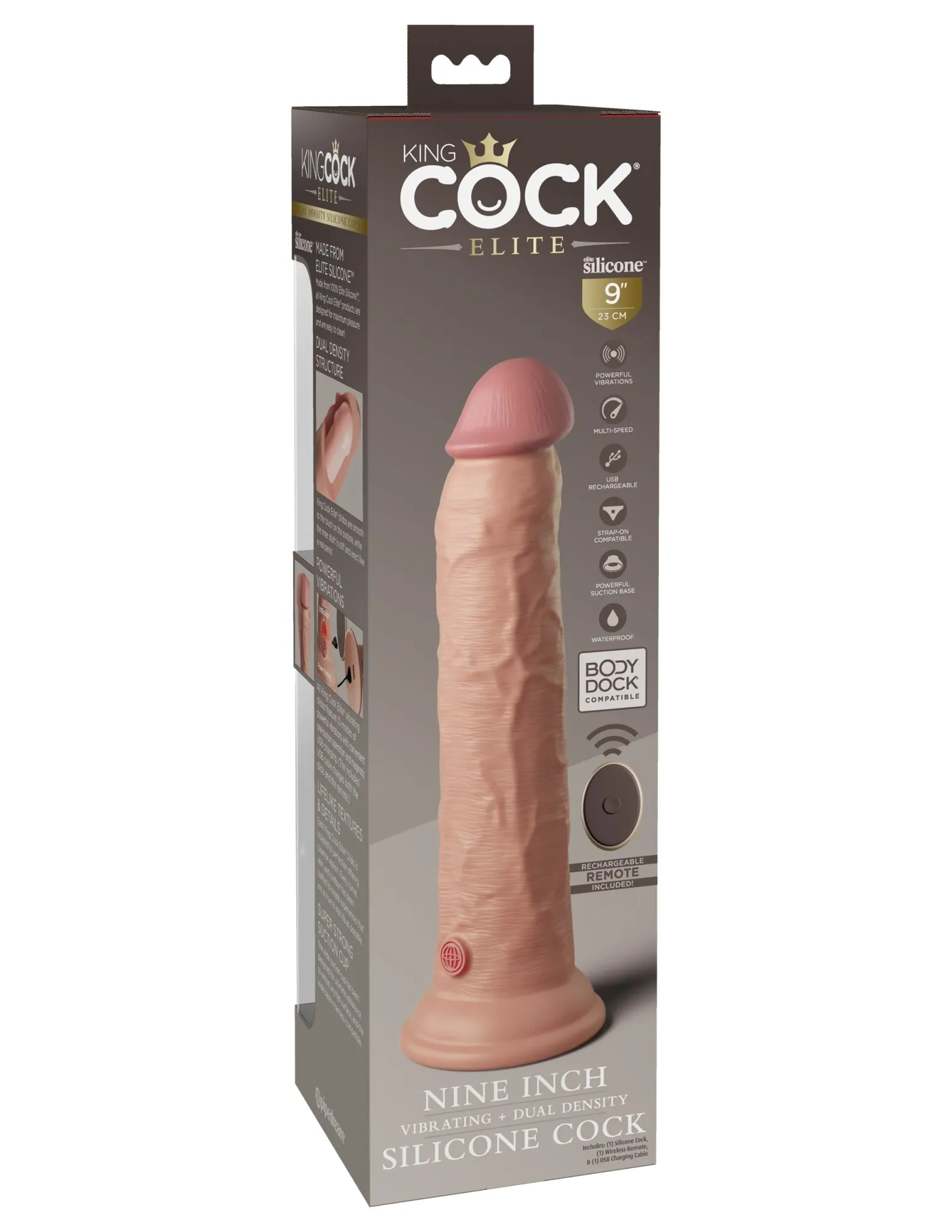 вибратор kc elite 9" vibrating silicone dong - light pipedream 577921pd в России