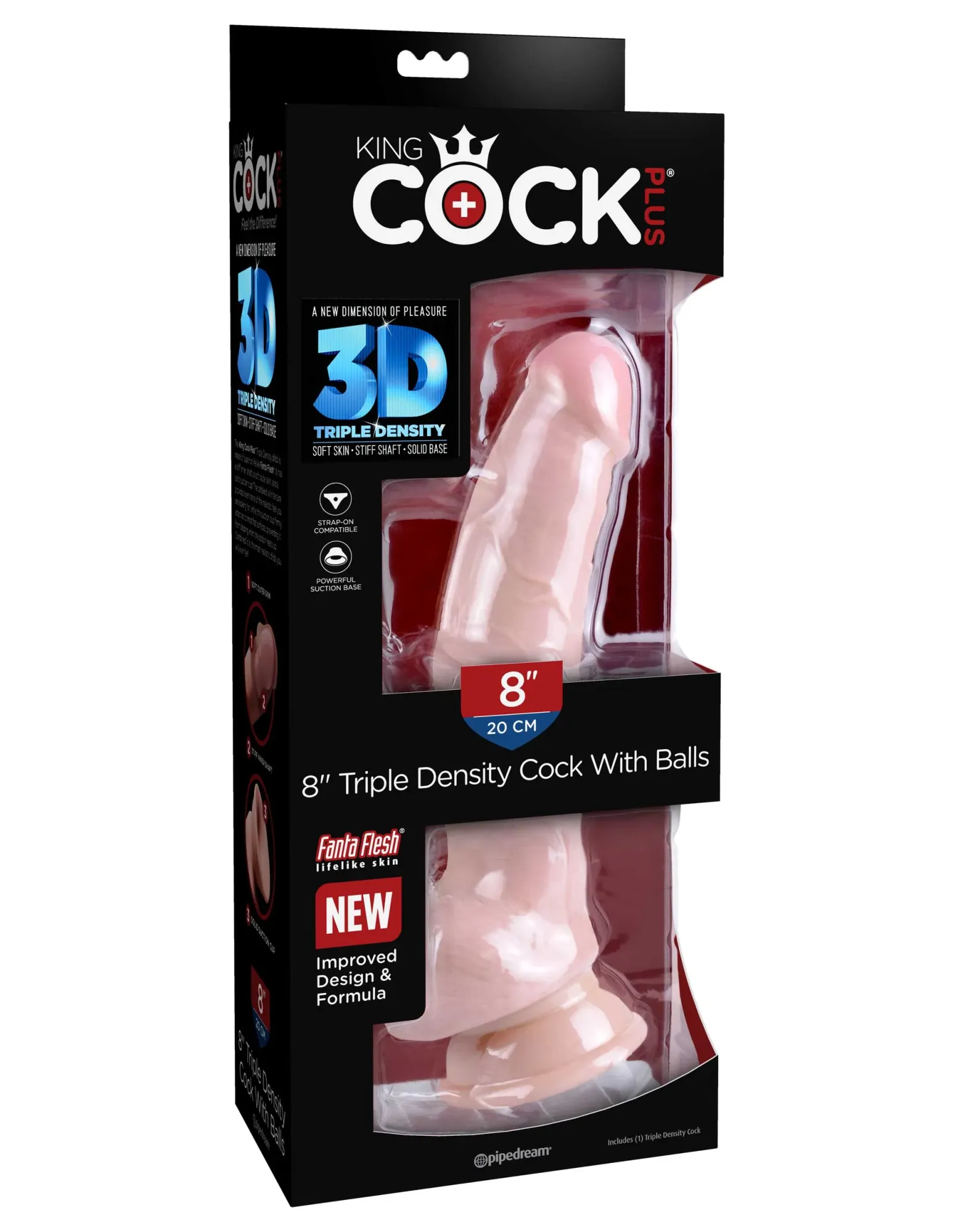 фаллоимитатор king cock plus 8" triple density cock with balls - flesh pipedream 571921pd в России