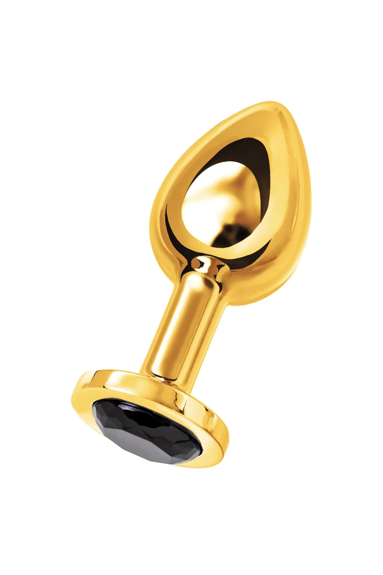 анальная втулка metal by toyfa, металл, золотая, с черным кристаллом в России