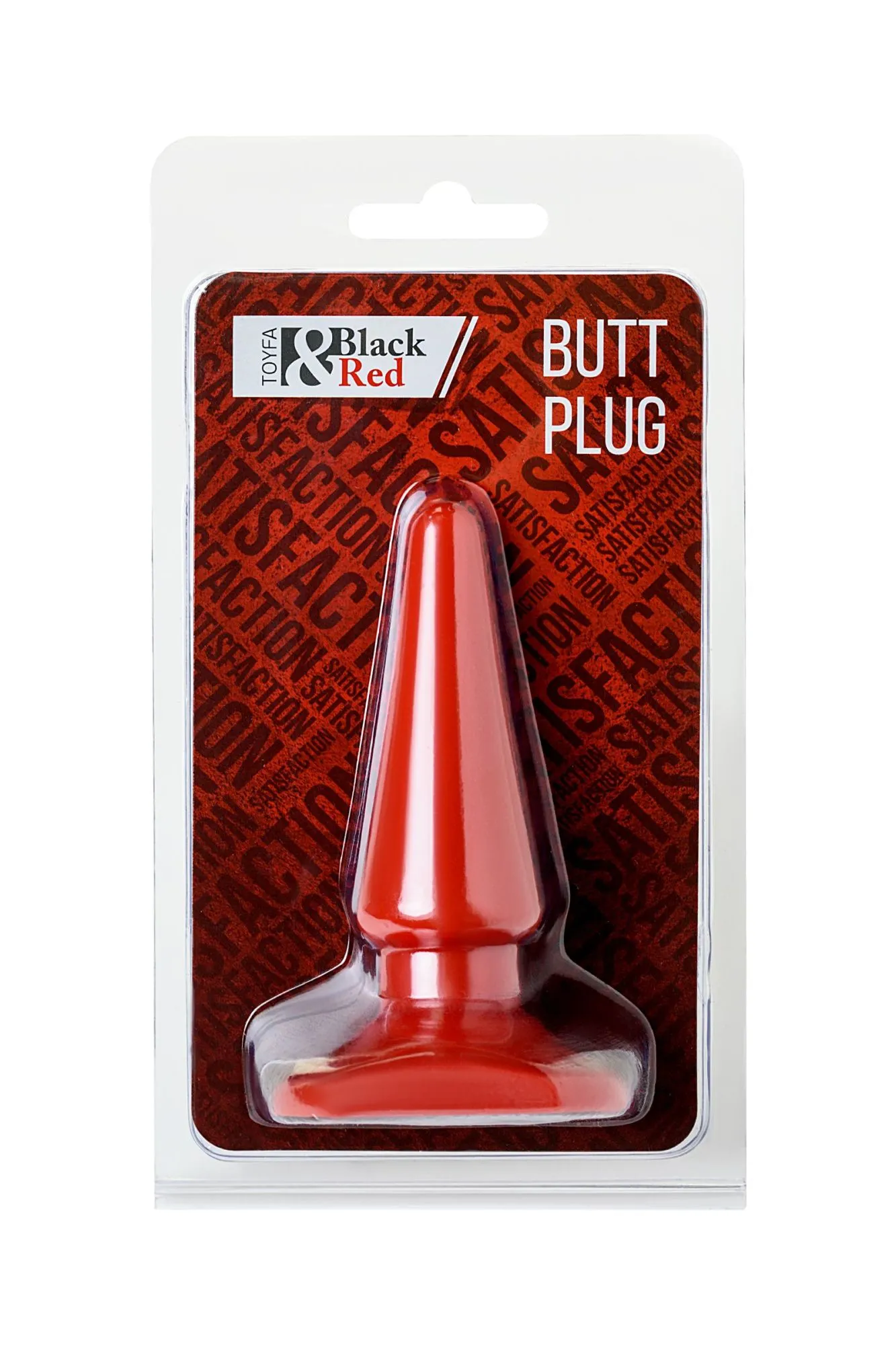 анальная втулка black & red by toyfa, пвх, красная, 10 см, ø 3 см в России