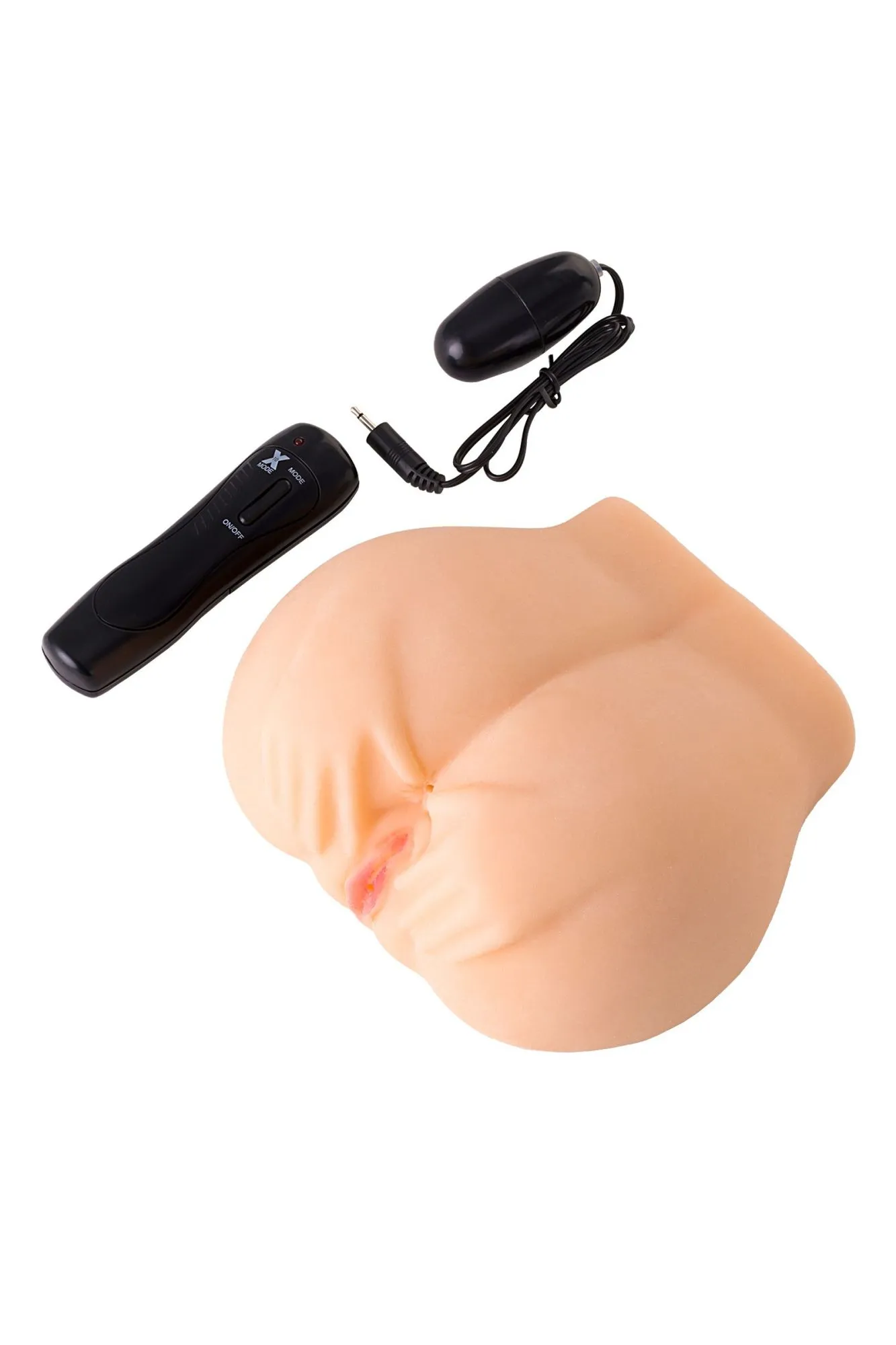 мастурбатор реалистичный toyfa juicy pussy pauline с вибрацией, вагина и анус,tpr, телесный, 14,5 см в России