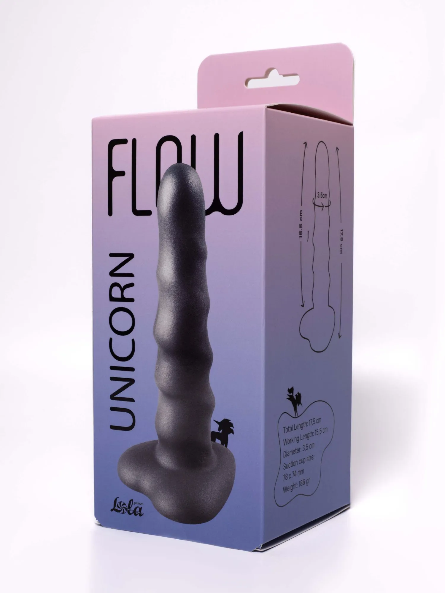 нереалистичный дилдо unicorn black 2043-03lola в России