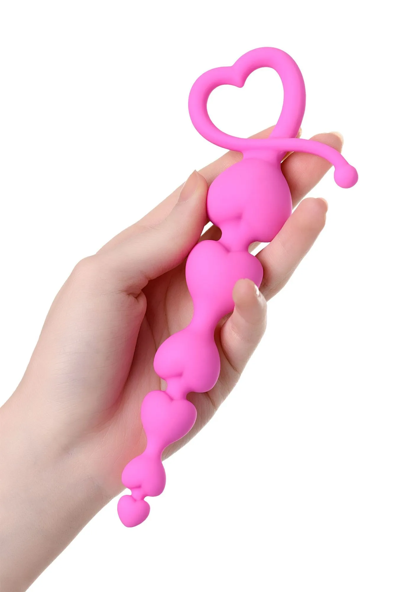 анальная цепочка todo by toyfa sweety, силикон, розовый, 18,5 см, ø 3,1 см в России