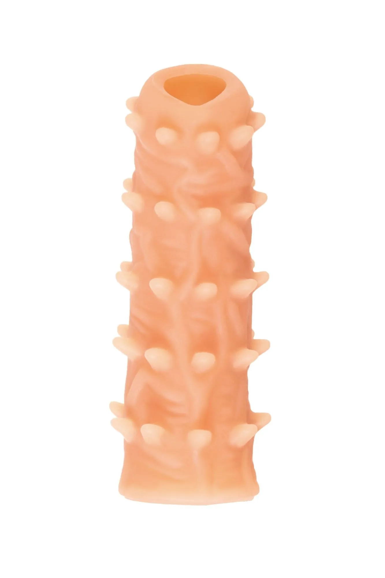 насадка kokos реалистичная с дополнительной стимуляцией, tpe, телесная, 12 см в России