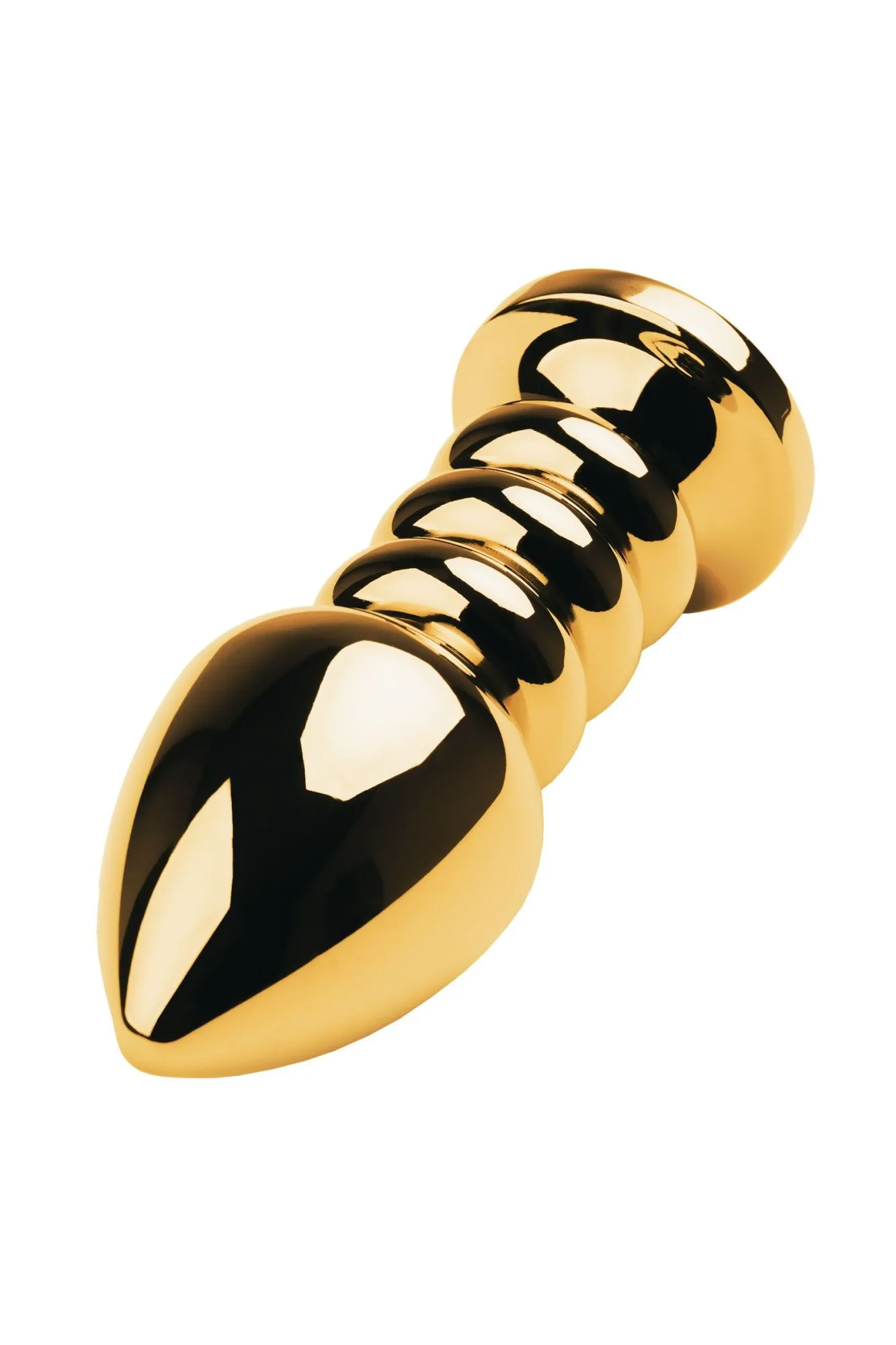 анальная втулка metal by toyfa, металл, золотая, с красным кристаллом в России