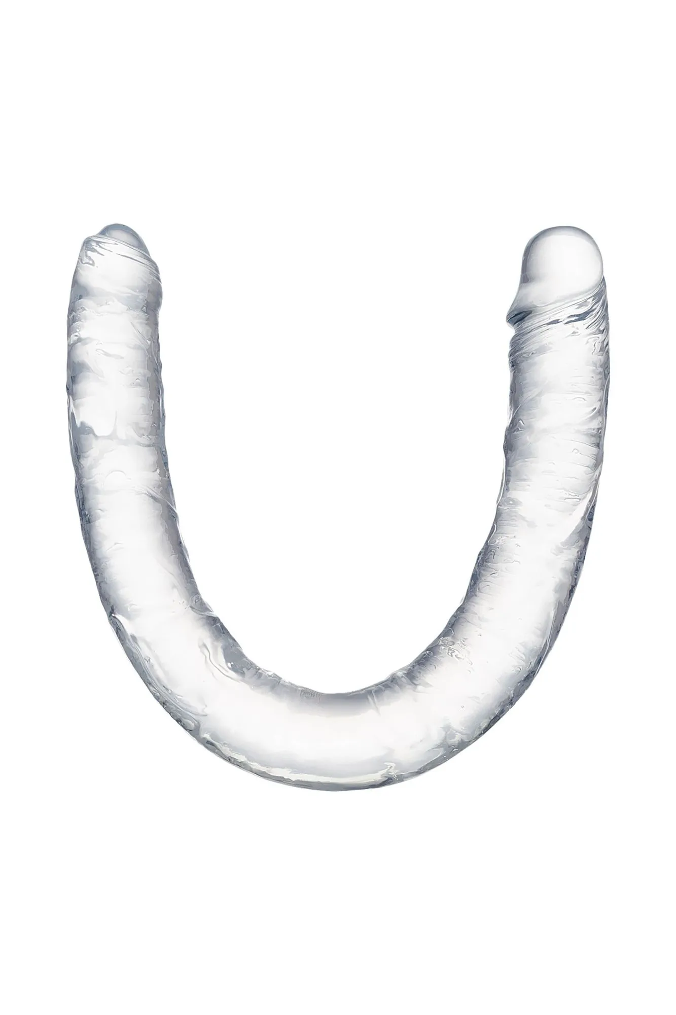 фаллоимитатор двусторонний toyfa double dildo, tpr, прозрачный, 40 см в России