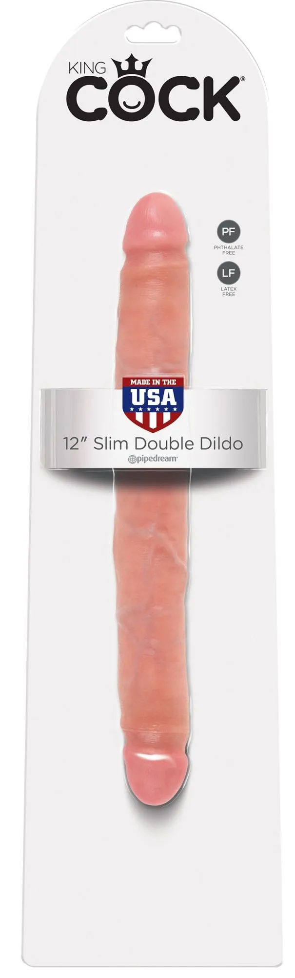 фаллоимитатор двойной pipedream king cock 12 slim, телесный в России