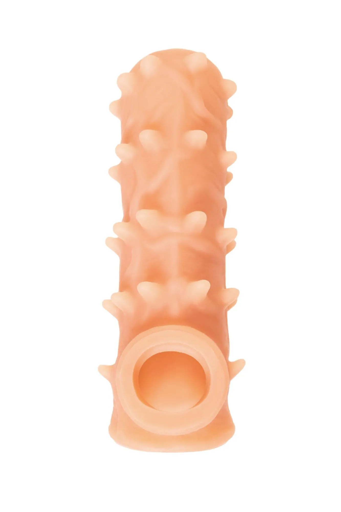 насадка kokos реалистичная с дополнительной стимуляцией, tpe, телесная, 12 см в России