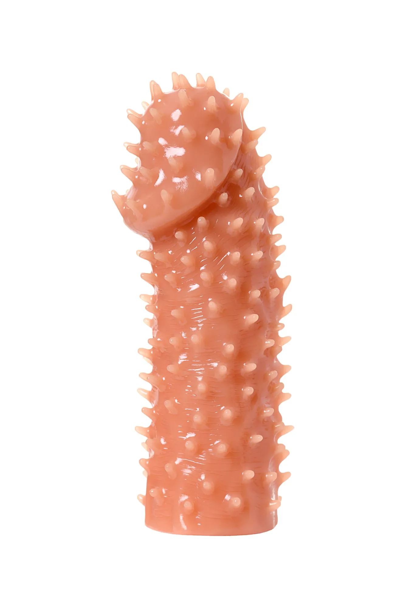 насадка kokos  с дополнительной стимуляцией, реалистичная,tpe, телесный, 12.7 см в России