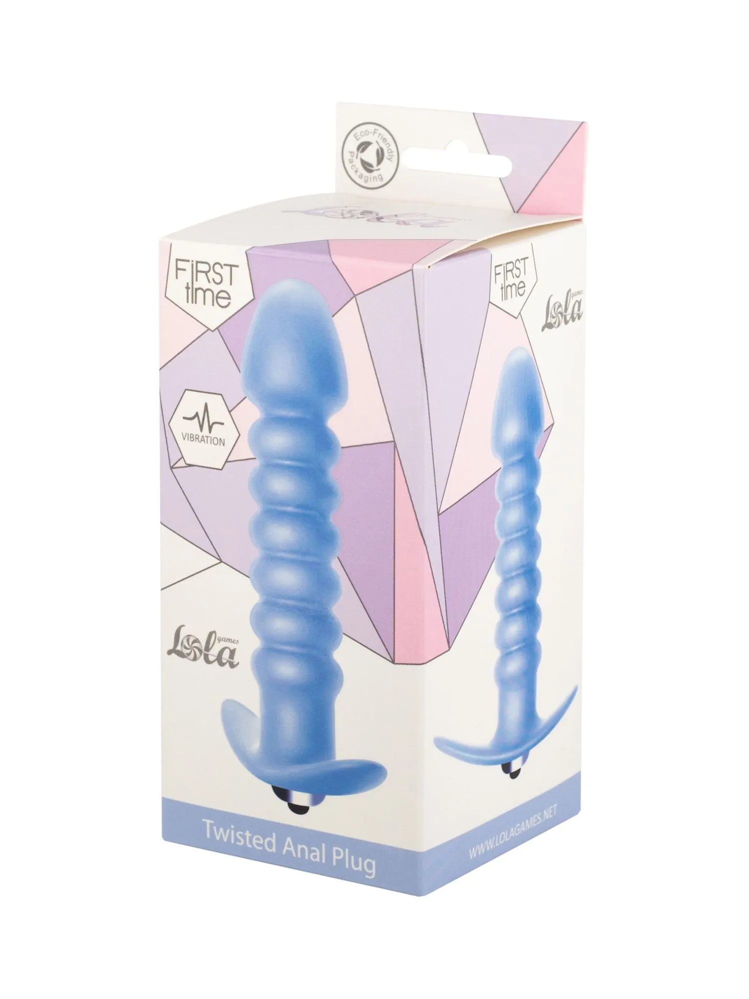 анальная пробка с вибрацией twisted anal plug blue (батарейки ааа) 5007-02lola в России