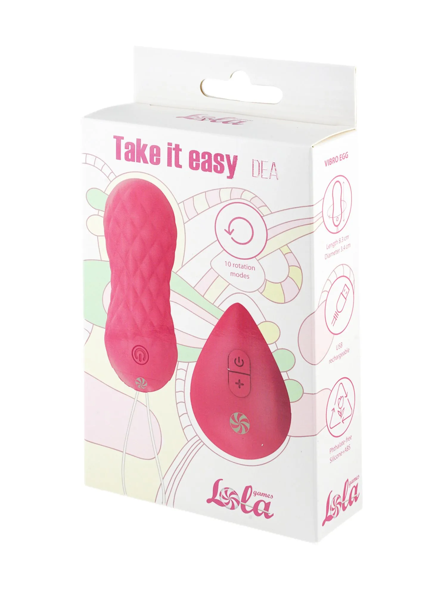 вращающиеся виброшарики на пульте take it easy dea pink 9021-04lola в России